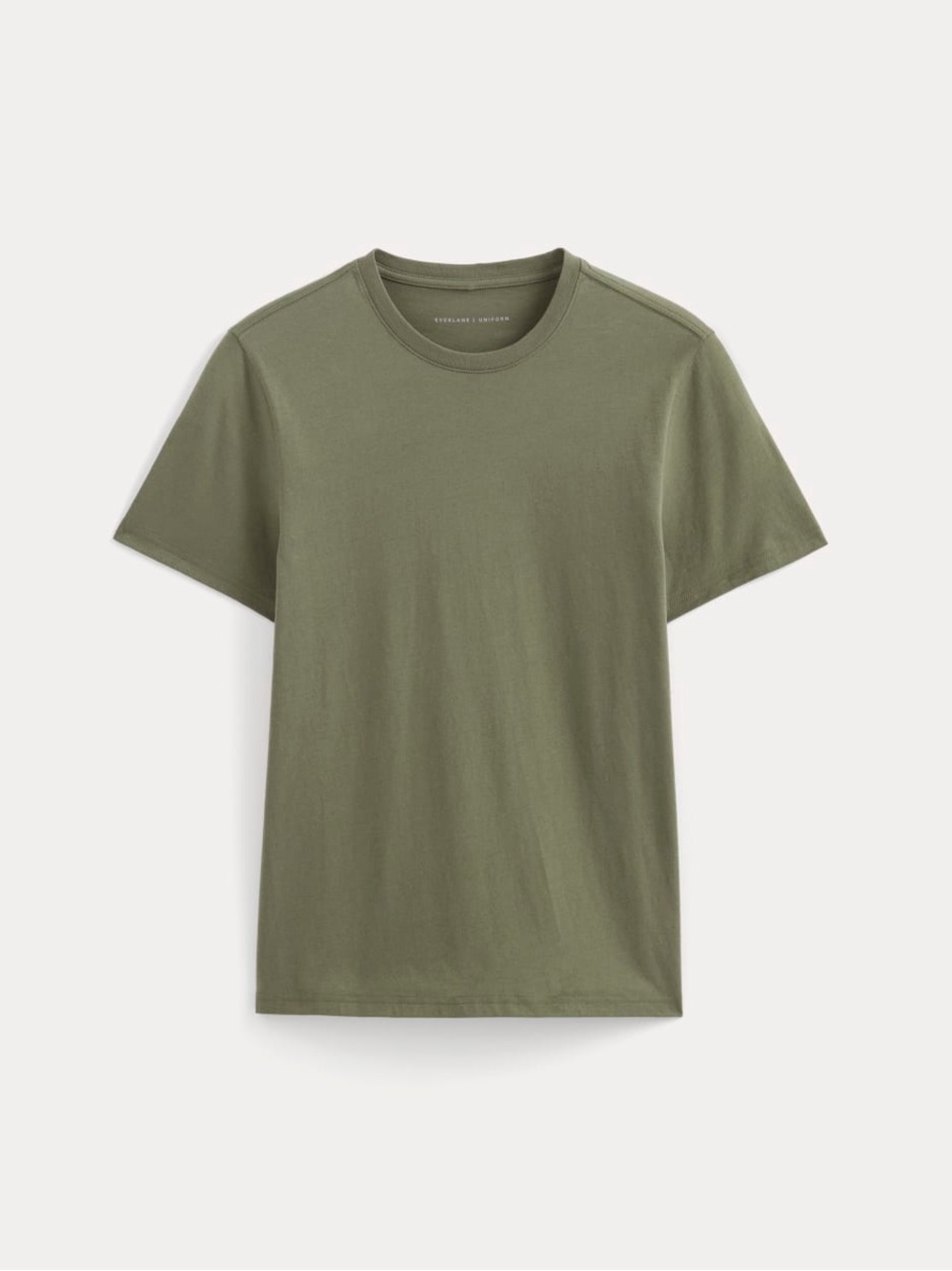 Everlane Men's THE ESSENTIAL ORGANIC CREW Color Kalamata Size XS